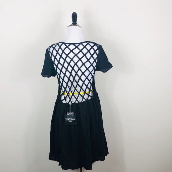 Evil Twin Dress Paranoid Black Lattice Small - Picture 7 of 9
